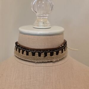 Orijinal Brown and Black Woven Choker